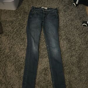 Hollister blue super skinny jeans